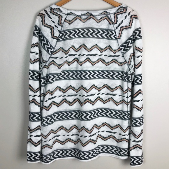 GRAY SFA BOHO print boat neck shirt - Picture 4 of 5